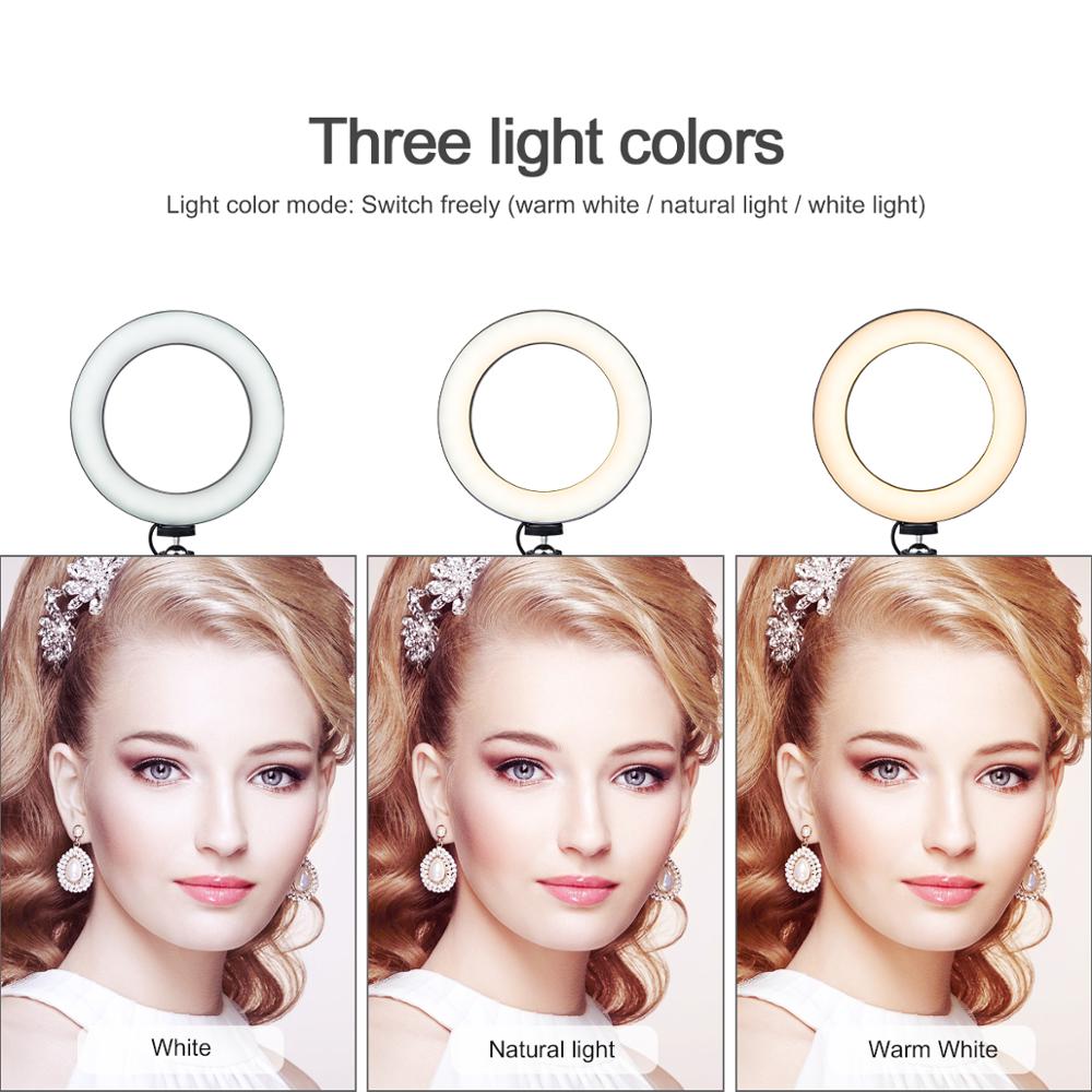Telefon led ljusring selfie ring lampa nyhet novedades fotografi video live studio fyll ljus foto ljus för smartphone