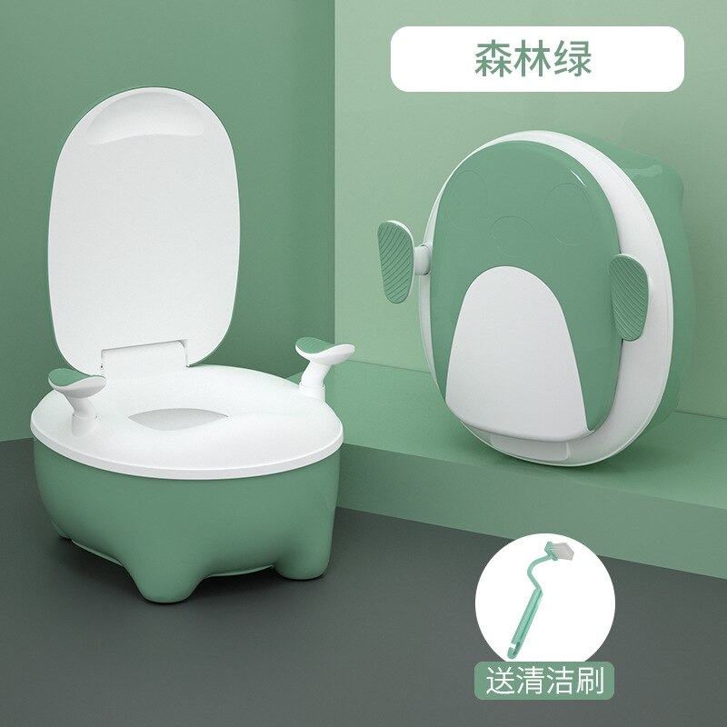 Urinoir pour bébé, grand pot amovible, pratique, facile à nettoyer, en PP , coloré, mignon, dessin animé, pour enfants: Green