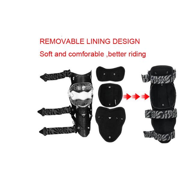 VEMAR Motorcycle Knee Pads Racing Moto Knee Guards CE Motocross Protection Riding Safety Protective Gear Adults Knee Protector