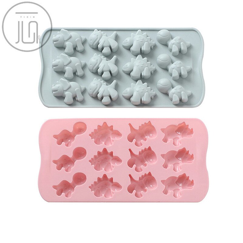 1 stk 3d dinosaur silikone form kage chokolade slik fondant lys sæbe forme gelé ler bryllup dekoration gør-det-selv bageværktøj