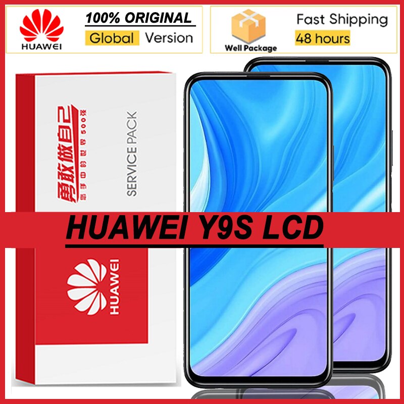 100% Originele 6.59 ''Display Met Frame Voor Huawei Y9S STK-L21 STK-LX3 STK-L22 Lcd Touch Screen Digitizer Vergadering Reparatie Onderdelen