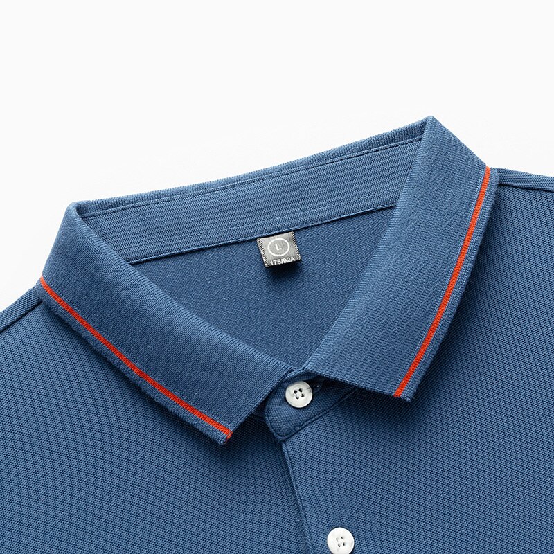 Man Tops & Tees Mannen Polo Shirts Business Mannen Merken Turn-Down Kraag Mens Polo Shirt Casual streep Polo T-shirt A8037