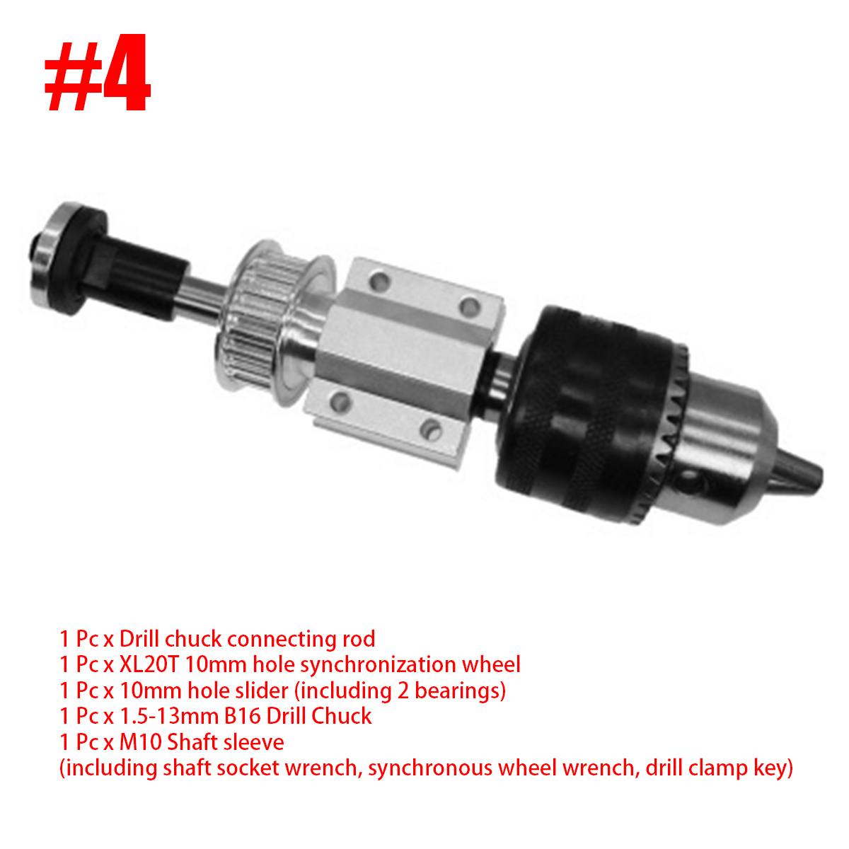 Jto/B10/B12/B16 Boorkop Set Geen Power Spindel Montage Kleine Draaibank Accessoires Trimmen Riem Diy voor Bench Boor/Tafelcirkelzaag: 4