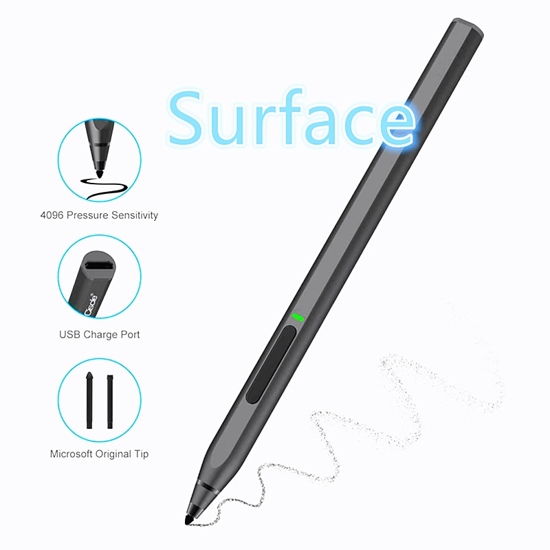4096 Level Pressure Capacitive Touch Stylus Pen For Surface Pro3 4 5 6 7 Tablet ASUS HP Laptop With Magnetic Palm