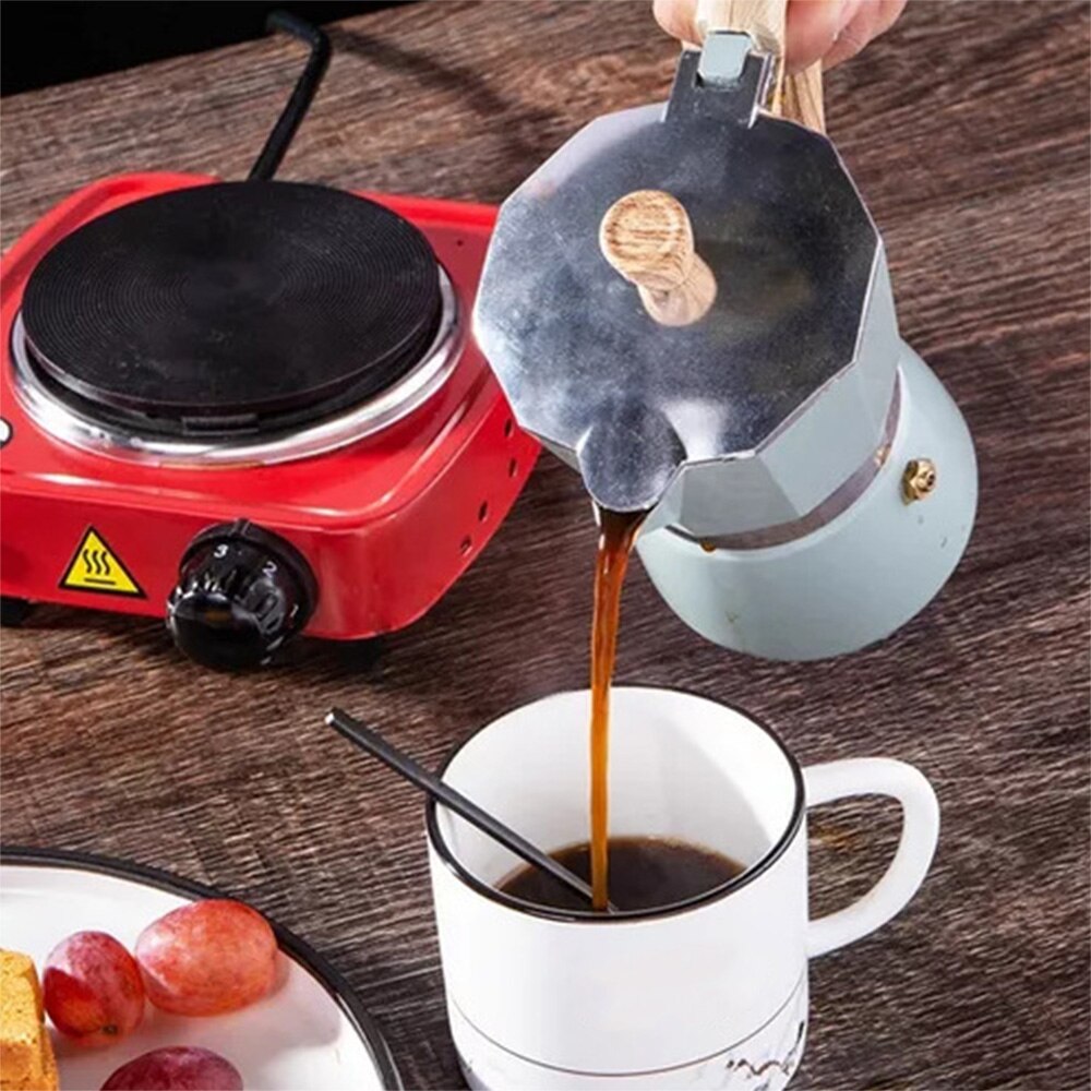 Aluminum Italian Moka Espresso Coffee Maker Percolator Stove Top Pot 150/300ML Kitchen Tools Stovetop Coffee Maker