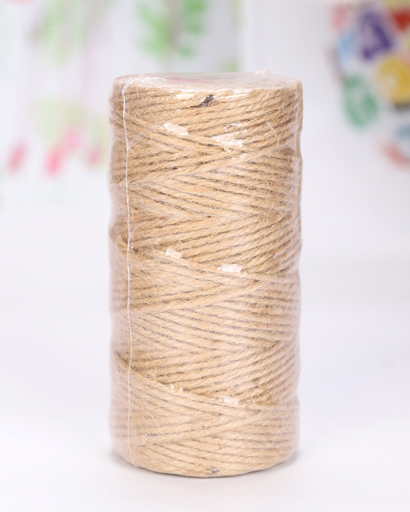 Corde en Jute de 100 mètres, emballage , coiffure en environnement de la maternelle, paquet de décoration, ficelle rétro, matériel fait à la main, bricolage: Default Title