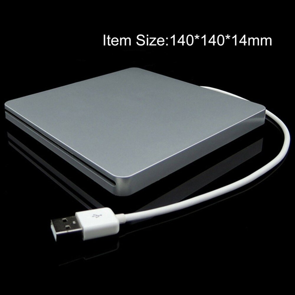 Caja de discos externos para ordenador portátil, dispositivo de succión tipo superfino con ranura USB 2,0, con quemador de DVD externo DVD-RW, caja de cierre