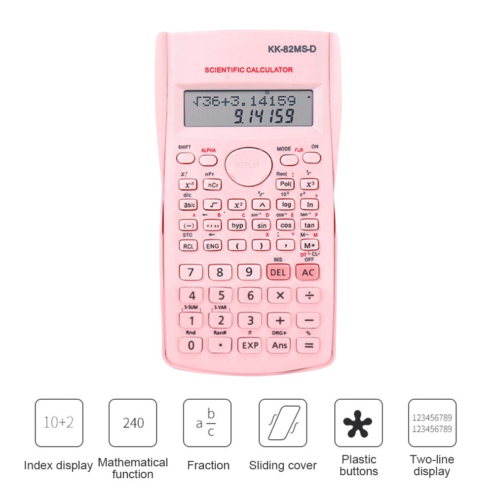 Scientific Calculator Digital Engineering 240 Functions 82MS Statistics for Business Study School Students Calculating Supplies
