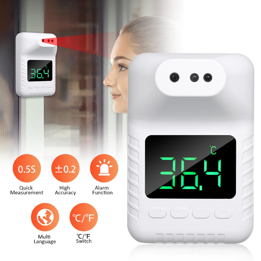 Non-Contact IR Infrared Sensor Forehead Hanging Wall Mount LCD Digital Thermometer High Precision Temperature