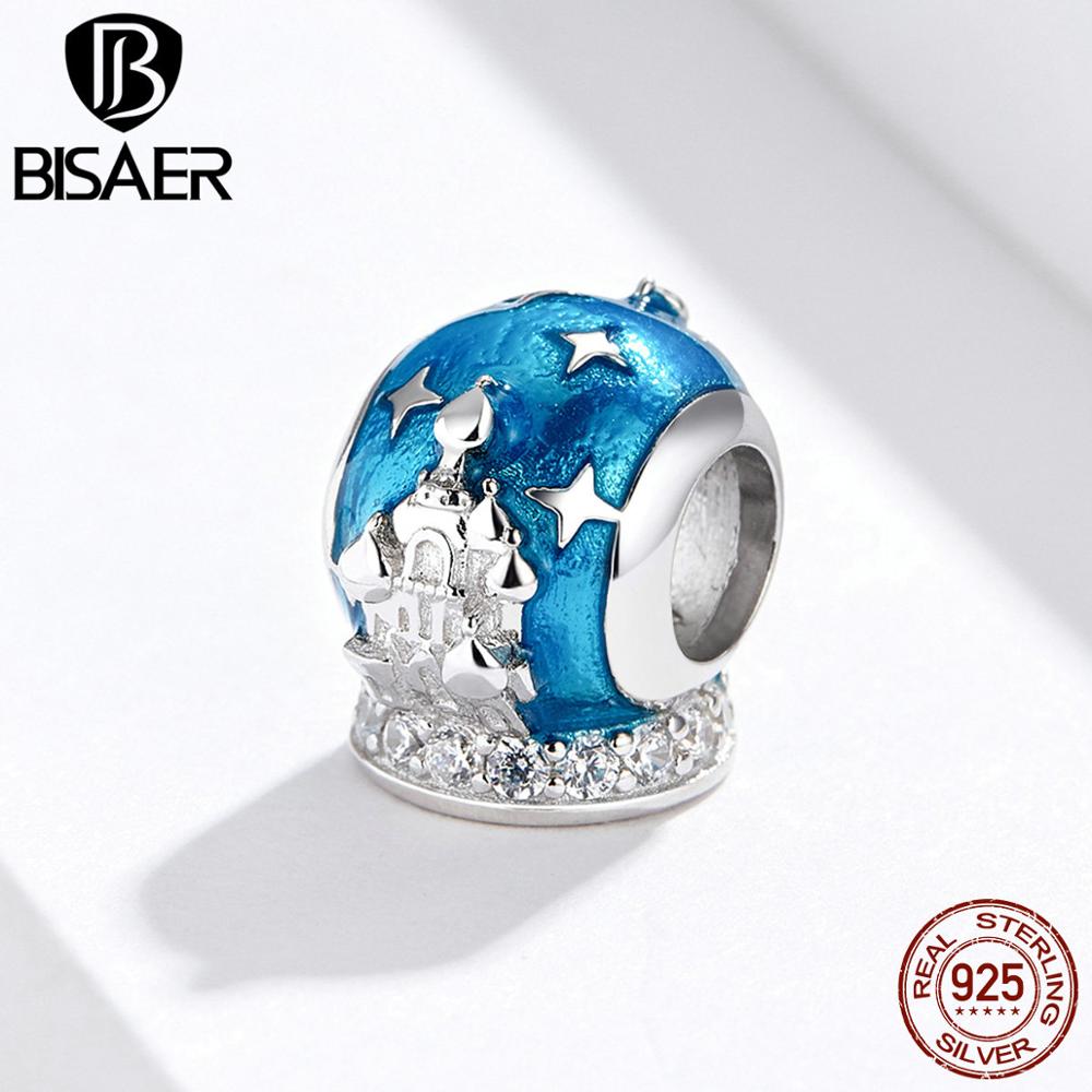 Breloque BISAER en Argent Sterling - Couronne Princesse, Robe, Château - pour Bracelets