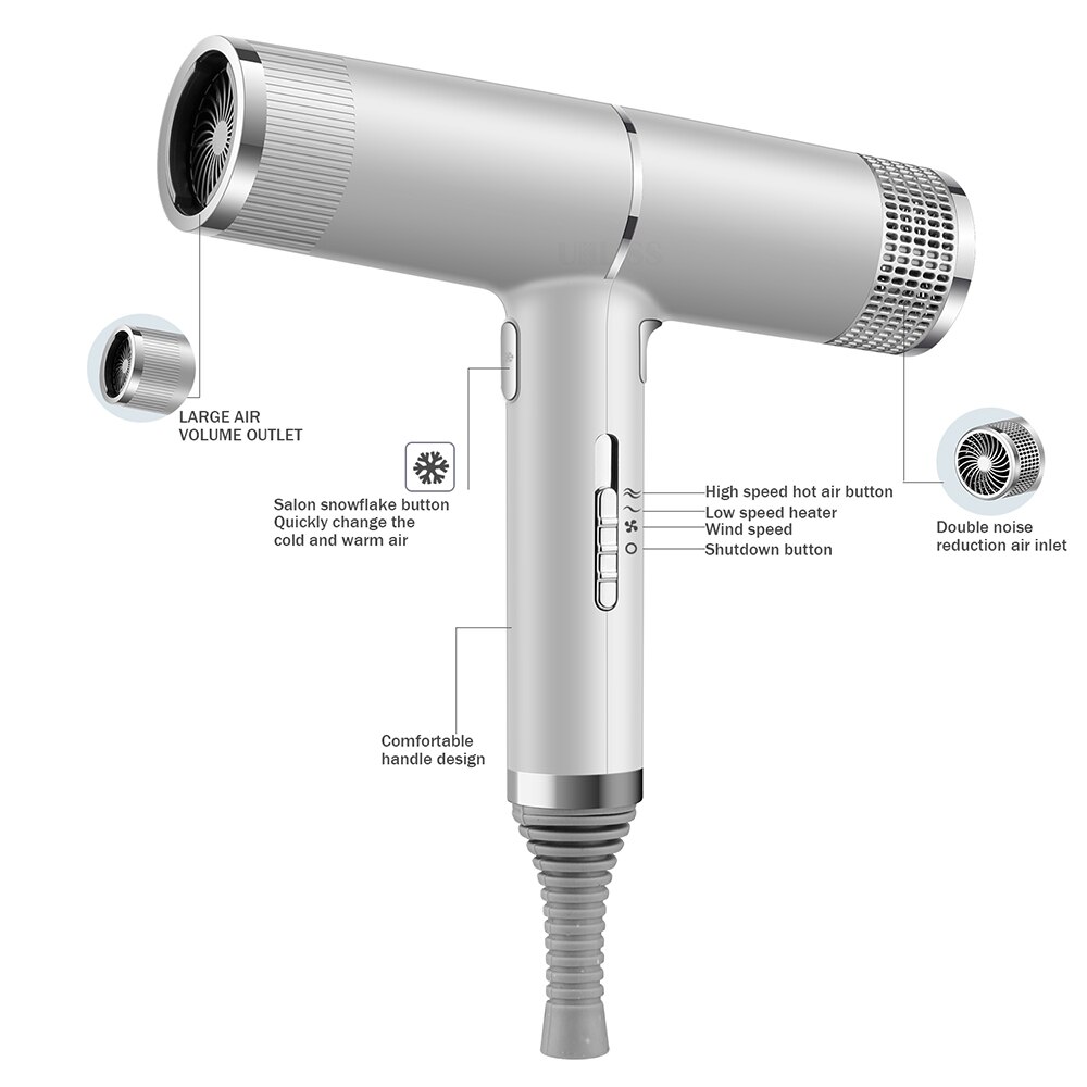 Haardroger Professionele Haardroger & Cold Wind Negatieve Ionische Föhn Sterke Wind Salon Föhn Styling Tools Licht Gewicht