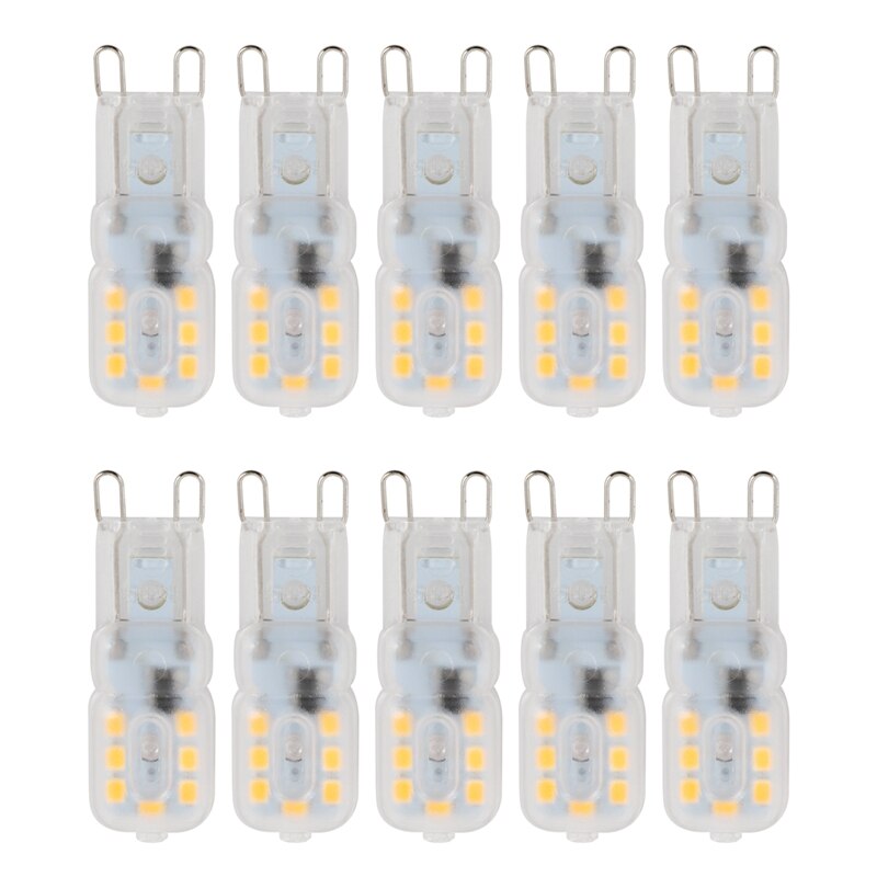 JHD-10 X G9 5W LED Dimmable Capsule Bulb Replace Light Lamps AC220-240V: WHITE