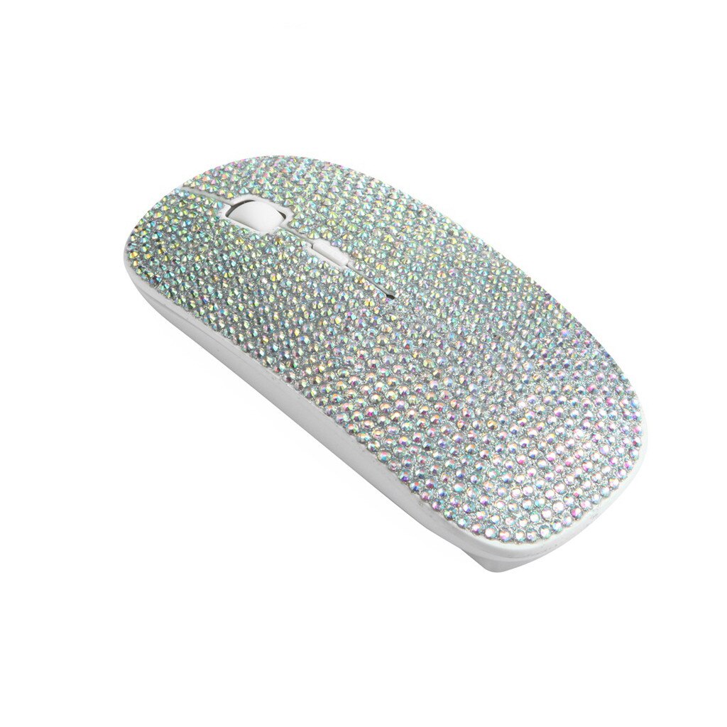 Muis Draadloze Computer Dazzling Oplaadbare 2.4G Draadloze Muis Bedekt Met Rhinestone Crystal Voor Laptop Pc Muis: Default Title