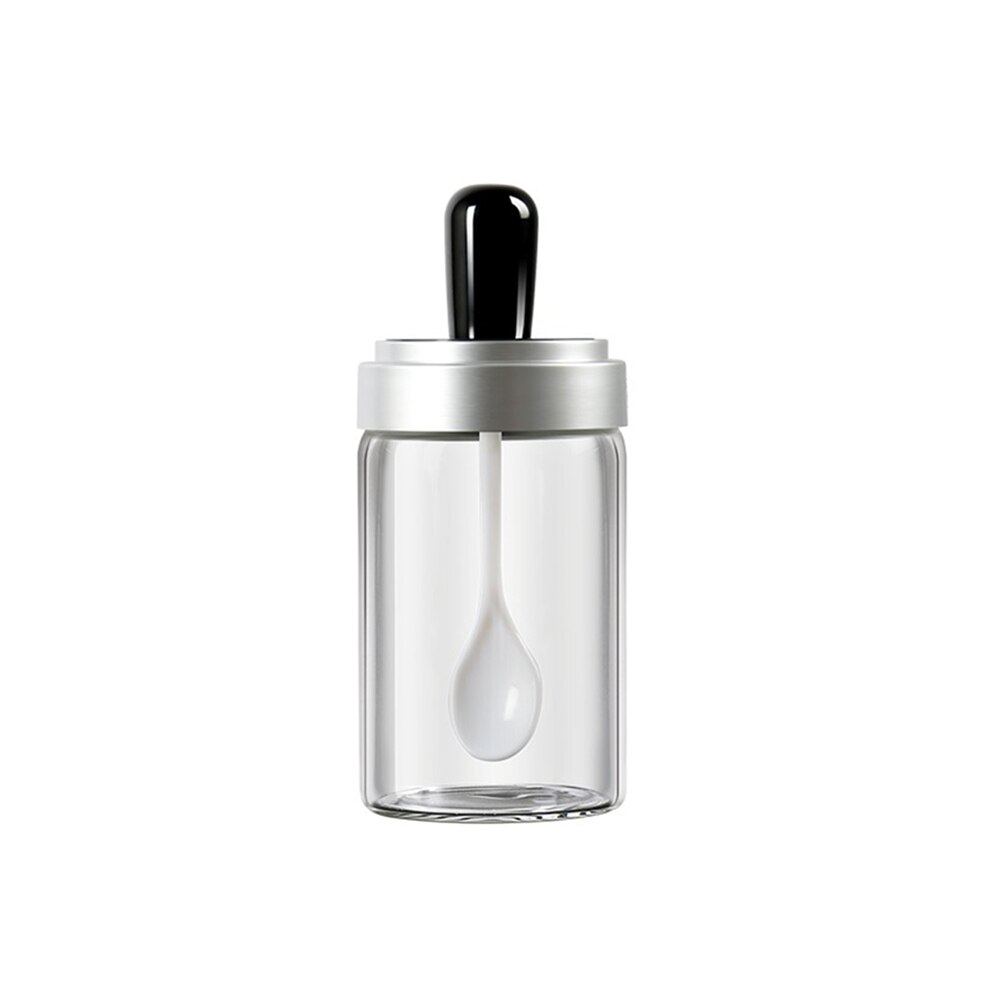 glass sukkerskål med lokk og skje dispenser saltbeholdere sukkerholder krukke til hjem og kjøkken (8.5oz/250ml): misligholde tittel
