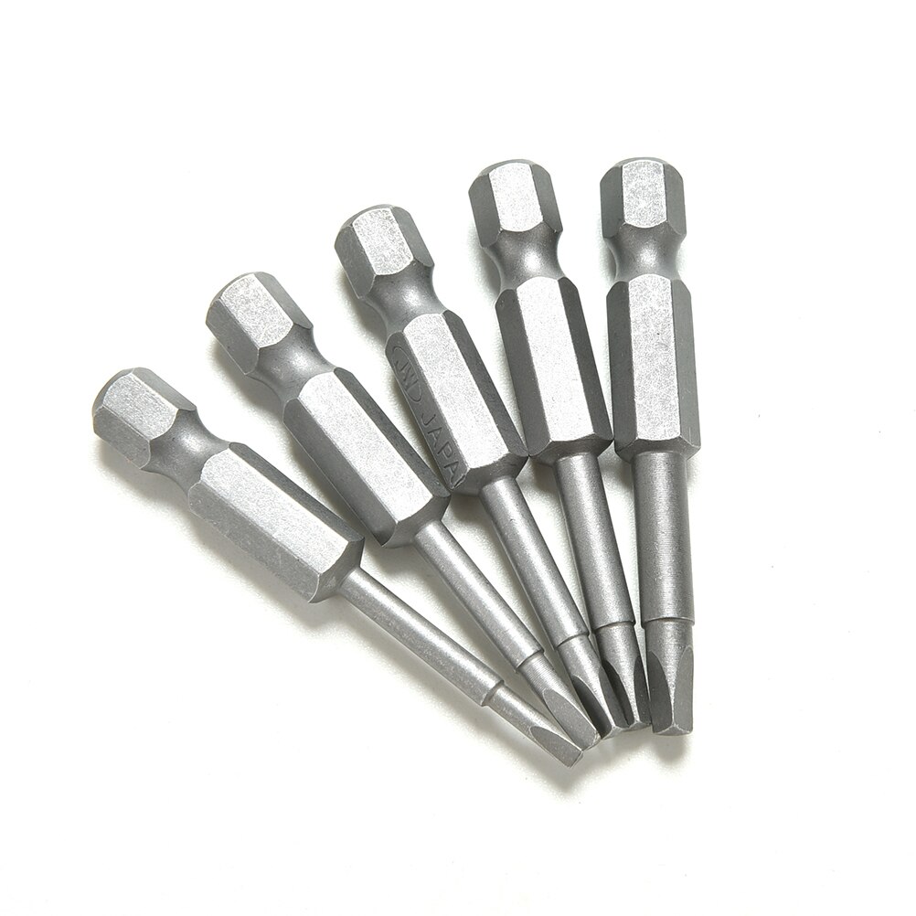 Lot de 5 tournevis à tête triangulaire magnétique antidérapante, embout de tournevis 1/4 &quot;S2 à tige hexagonale en acier, accessoires d&#39;outils électriques 50mm