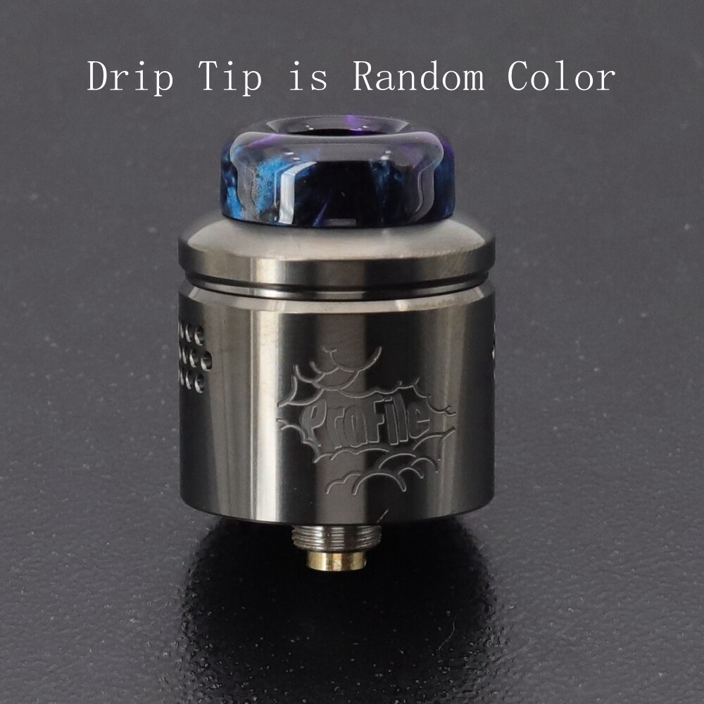 VapSea Profile RDA Atomizer Mesh 24mm Vape Tank Single Coil Rebuilding 22mm Dripping 510 vape atomizer with 1.5 Mech coils: Gunmetal / RDA A1mesh Pad Kit