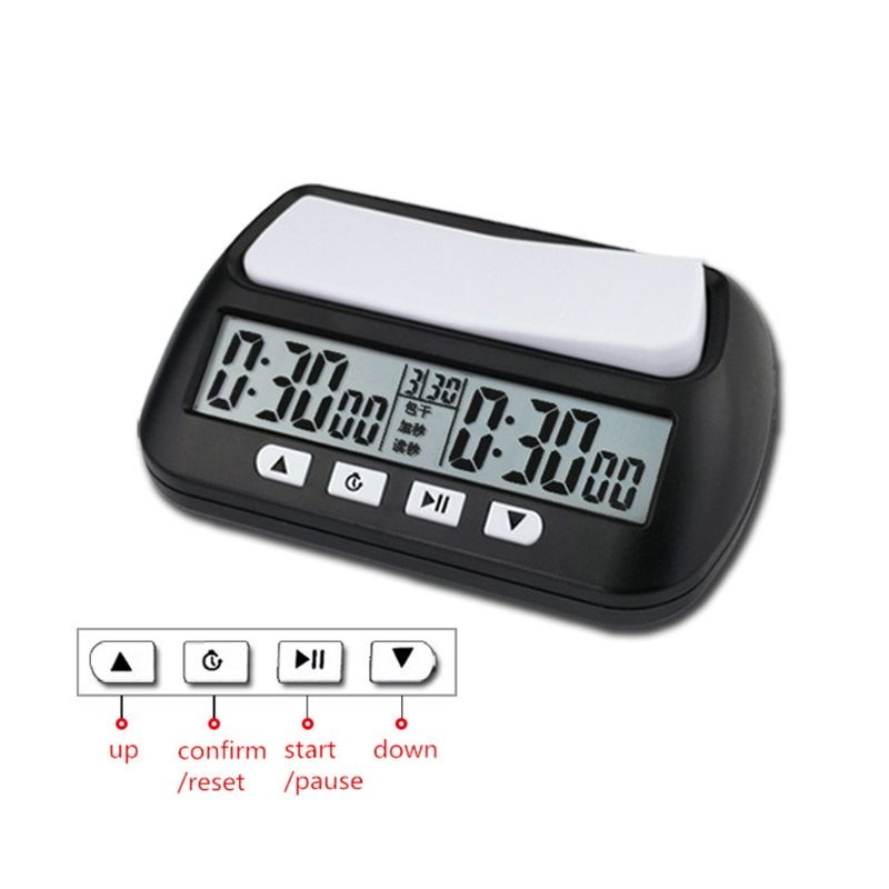 1 Pc Professionele Schaken Klok Digitale Horloge Count Up Down Timer Board Game Stopwatch