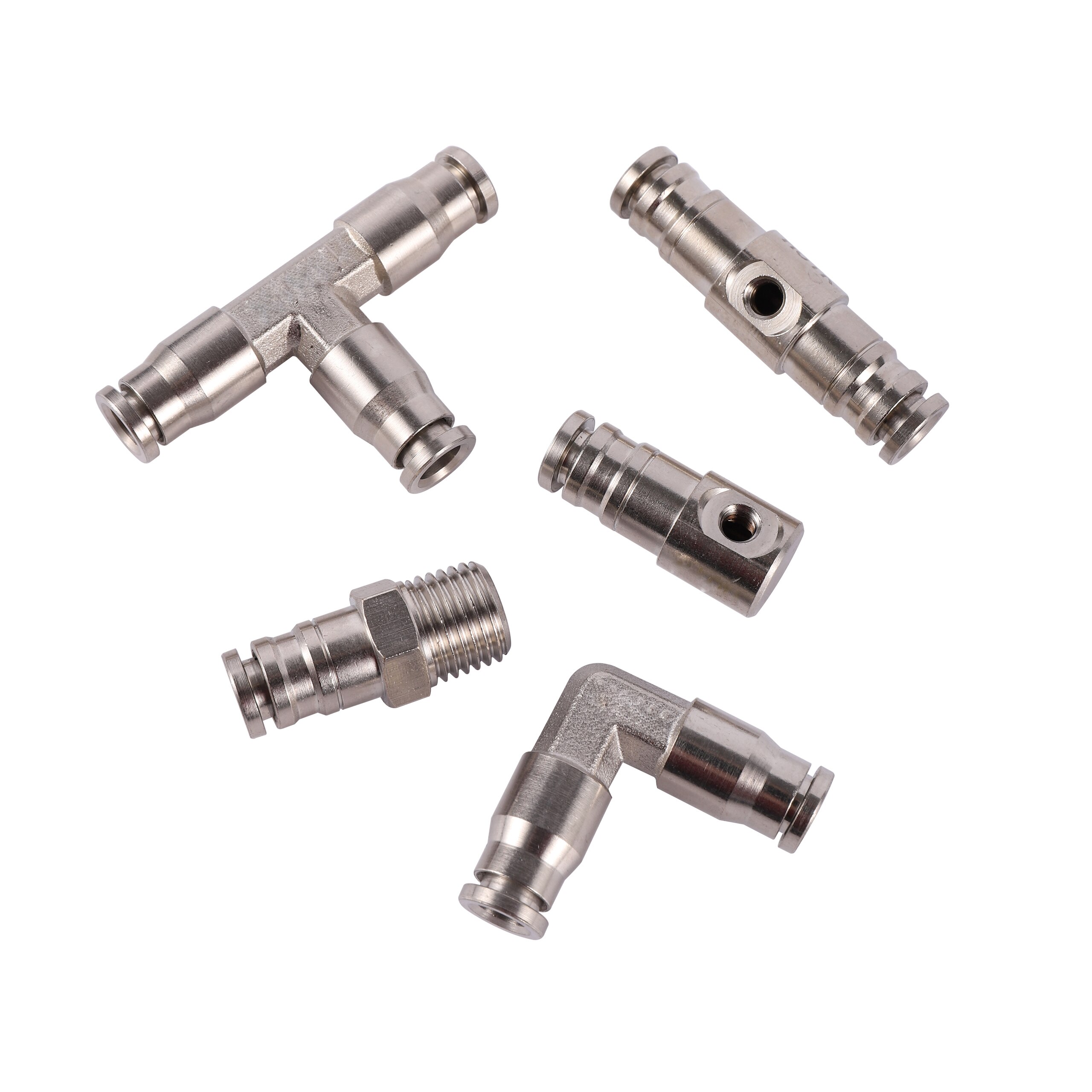 1/4 "Pijp Slip Lock Connector Vernikkeld Koper Snelkoppeling Hoge Druk Verneveling Irrigatie Od 6.35Mm Buis Mondstuk fitting