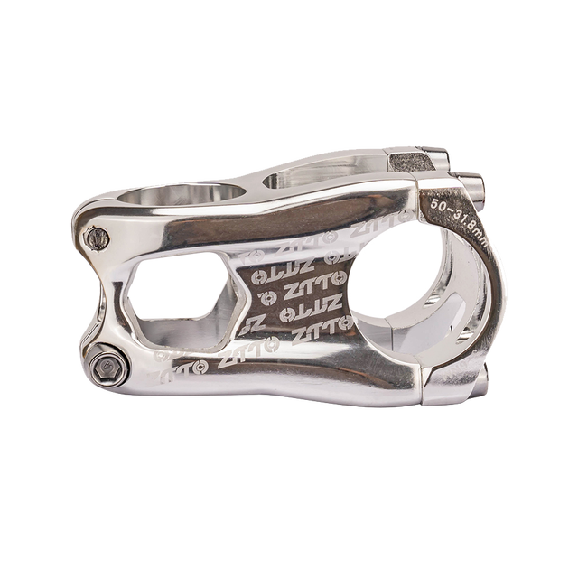 ZTTO MTB Bike Stem 50mm 31.8mm High-Strength CNC 0 Degree Rise Stems Ultralight Stem for XC AM FR Enduro Mountain Bike Bicycle: Silver