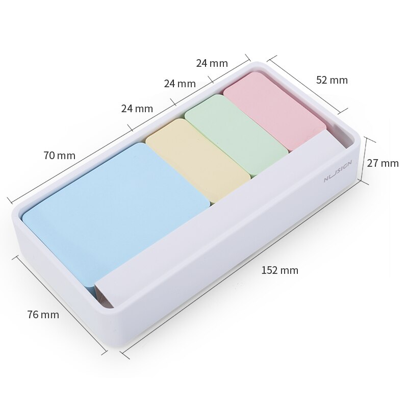 Deli Nusign Sticky Note Pad Desktop Color Paper Notes Organizer Stationery Office Supplies