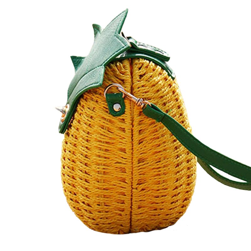 Donne Ananas Borse di Paglia Tessuto Del Progettista Femminile Borse A Spalla Pochette Tote Delle Donne del Sacchetto del Messaggero di Modo Delle Signore SS0319