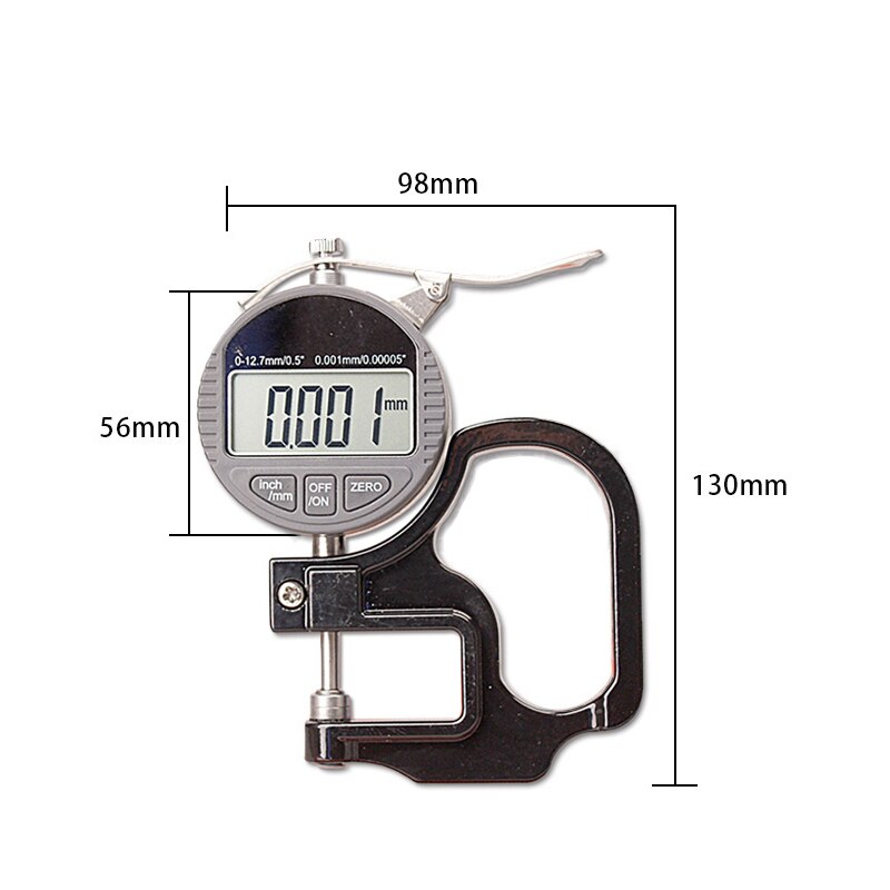 Digital display thickness gauge 0-12.7mm 0.001mm Thickness Gauge thickness meter paper film thickness tester