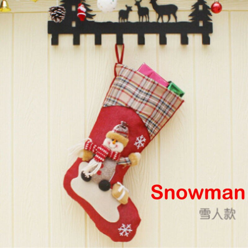 Kerstmis kerstsok mini sok kerstman snoepzak hangende decoratie kerst schattige kousen