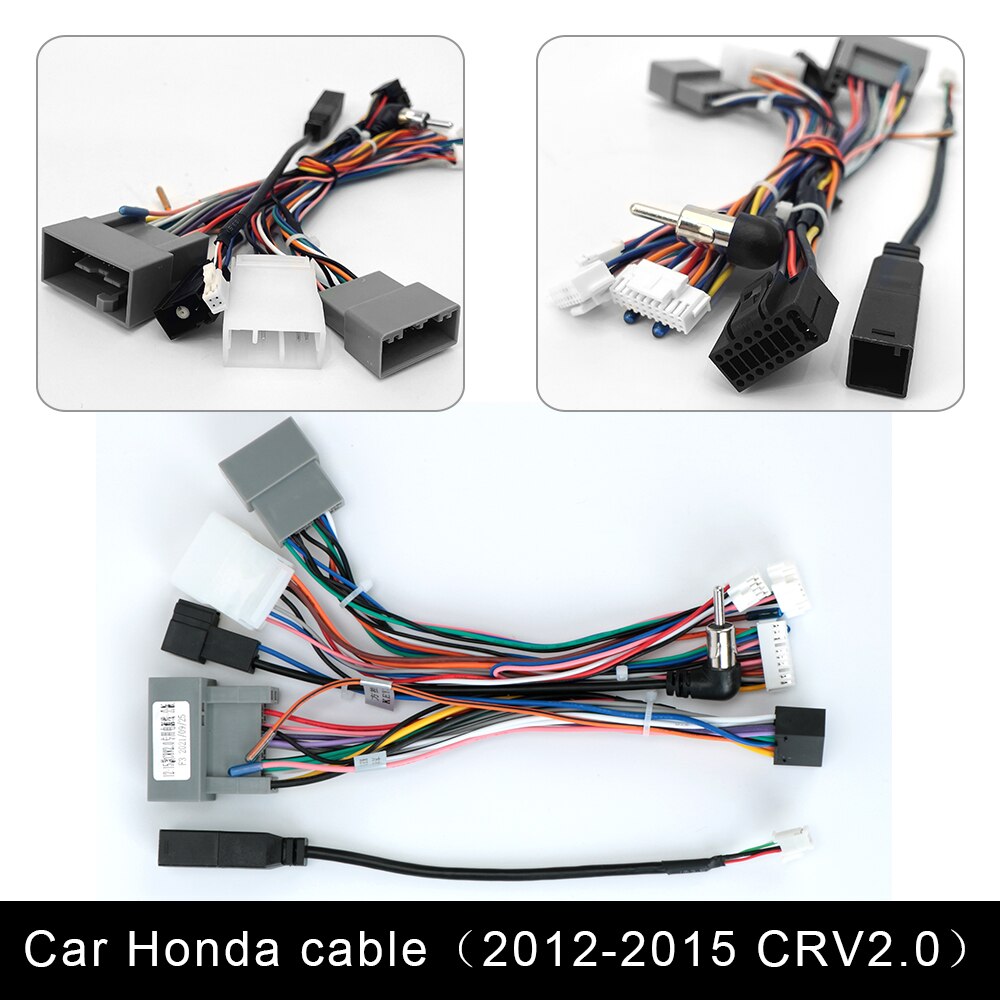 2 din carro android rádio cabo conector de alimentação universal: HONDA