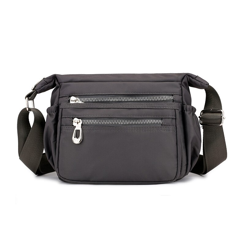 Delle Donne di modo del Messaggero Del Sacchetto di Nylon Impermeabile Borse a Spalla Femminile di Viaggio Tote di Crossbody Bag per le Ragazze Della Borsa e borse: GRAY