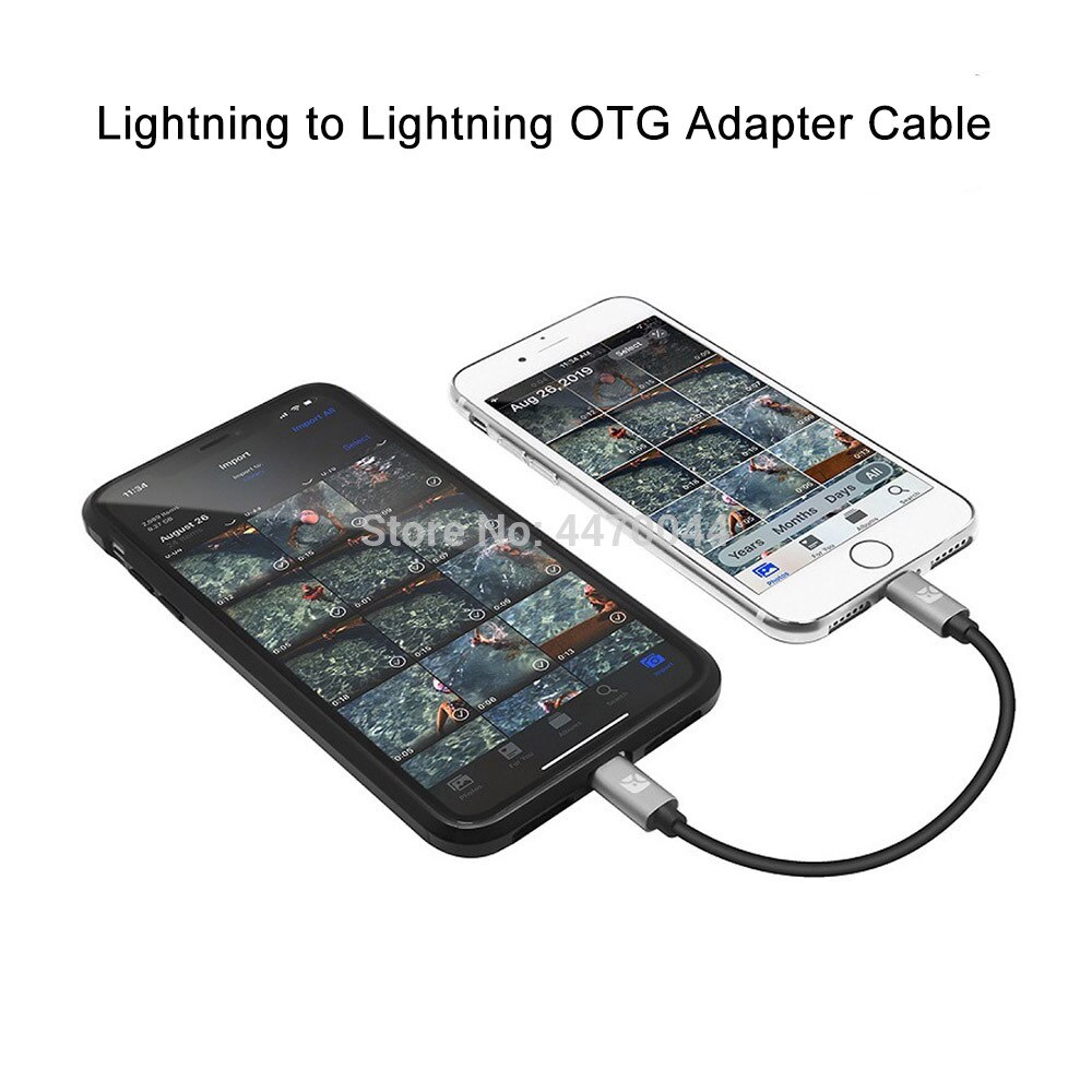 Lightning to Lightning OTG IOS Adapter Cable Line For iPhone iPad Photo Video WECHAT Chat Record Data Migration Cable