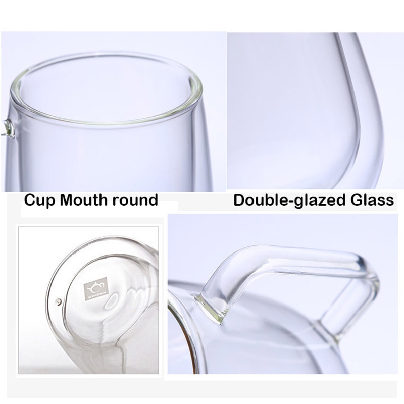 Double Wall Glass Insulated Coffee Mugs Tea Cup Thermo Drinking Glasses Verre Double Paroi Theeglas with Handle for Home Office