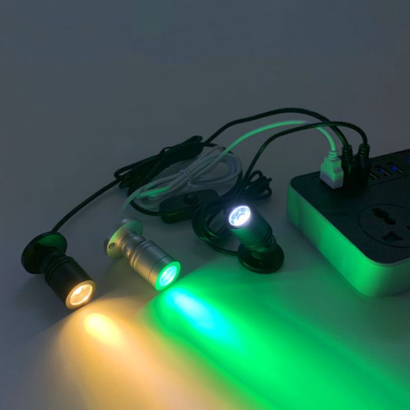 LED USB 5V 3W LED Stelle Licht Oberfläche Montiert Schrank Vitrine Zähler Schmuck Lampe Drehbare Winkel Decke Mini scheinwerfer