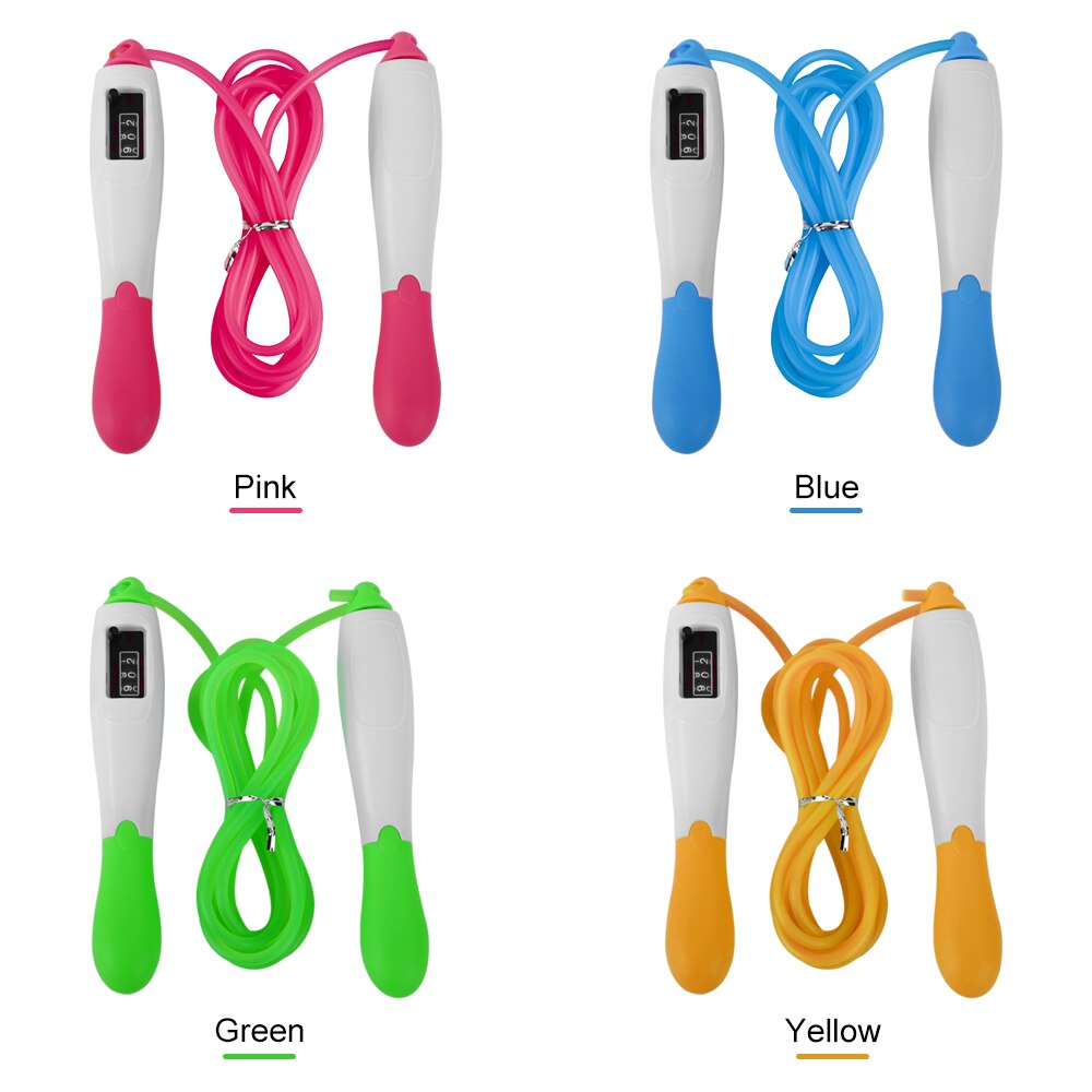 Cuerda de salto ajustable de 9,8 pies con cuerda de saltar del contador para la cuerda de gimnasia entrenamiento casera equipo de Fitness conteo cuerda de saltar
