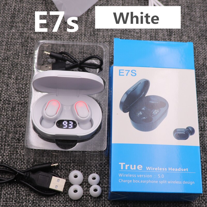 FlyDots A6S TWS Drahtlose Bluetooth 5,0 Kopfhörer Für Xiaomi Redmini Airdots Headset Lärm abbrechen Ohrhörer für Huawei SamgSung: Neu E7S Weiß