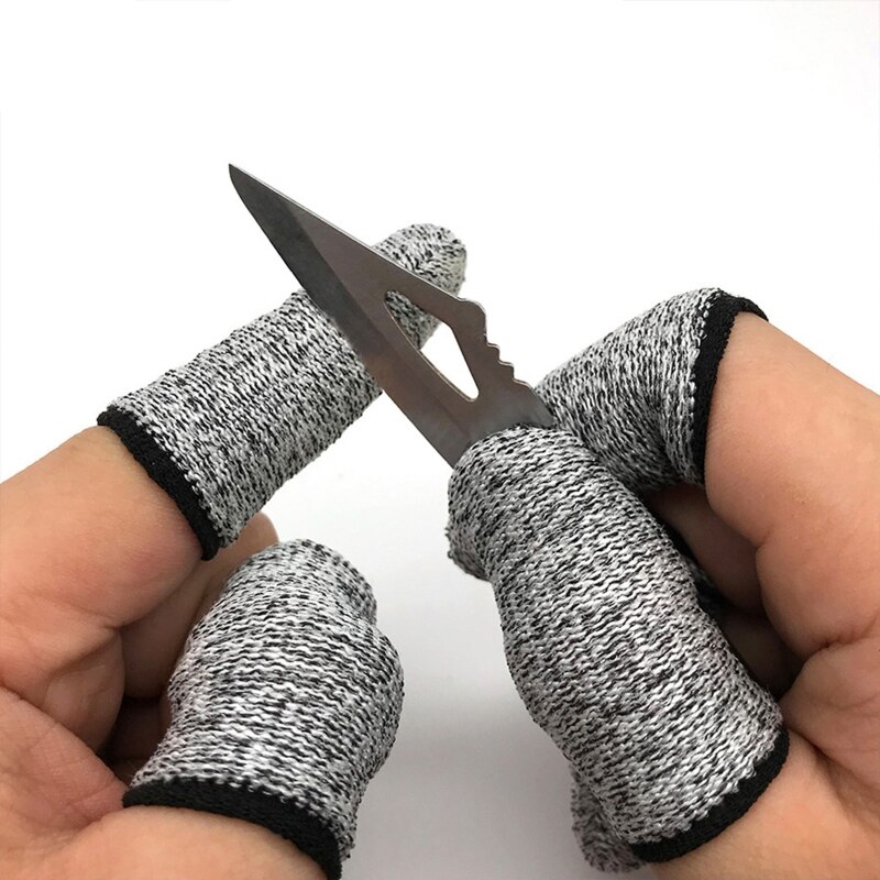 10 stk fingersenger tommelbeskytter anti-kuttet fingertupp fingerhylse fleksibel motstandsdyktig beskyttelse fingersenger for arbeid gjør det selv