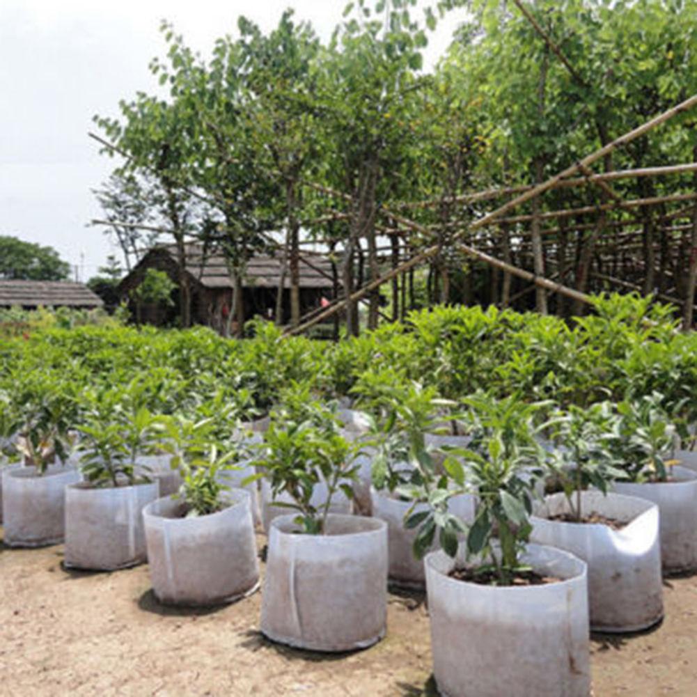 Rund stof gryde plante pose rod container dyrkning plantning vokse pose haven forsyninger plante vokse poser