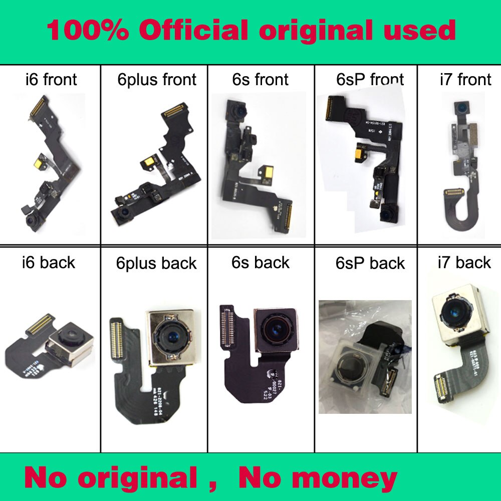 Official Original Rear Facing Camera for IPhone 6 6P 6s 6sp 7 8 Plus SE Front Back Camera Flex Replacement Repair Parts