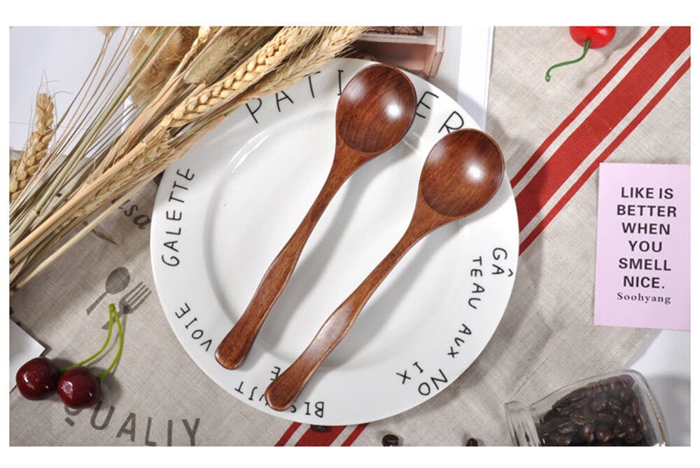 Wooden Spoon Bamboo Kitchen Utensil For Cooking Tools Soup-Teaspoon Tableware utensilios de cocina Utensilio de Cozinha