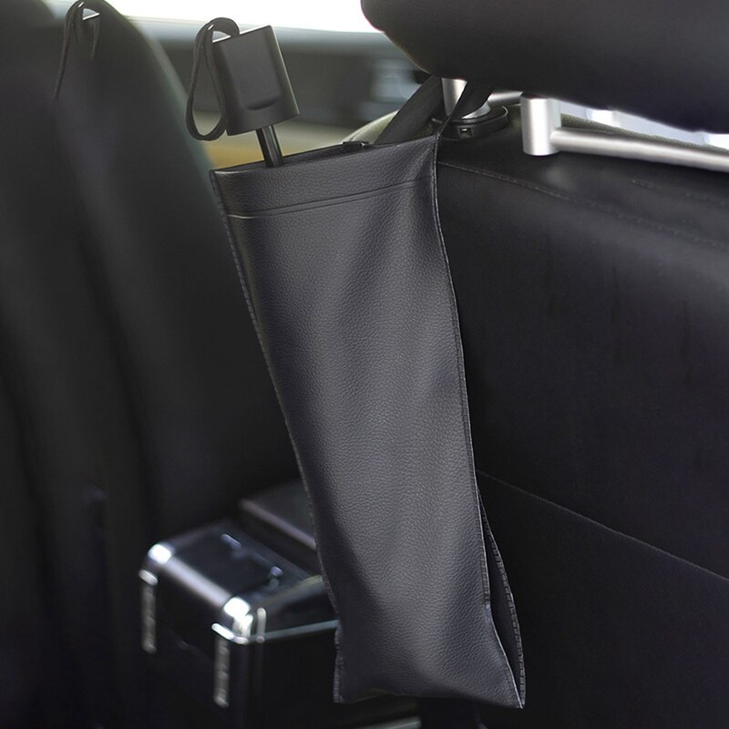 Universel siège de voiture porte-parapluie arrière en cuir PU sac de rangement étanche accessoires Auto pliant longue poignée porte-parapluie