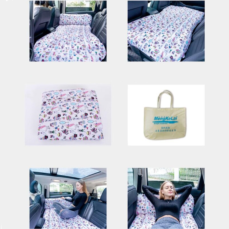 Auto Opblaasbare Bed Outdoor Camping Mat Kussen Auto Reizen Bed Lucht Opblaasbare Travel Matras Bed Auto Accessoires Voor Achterbank