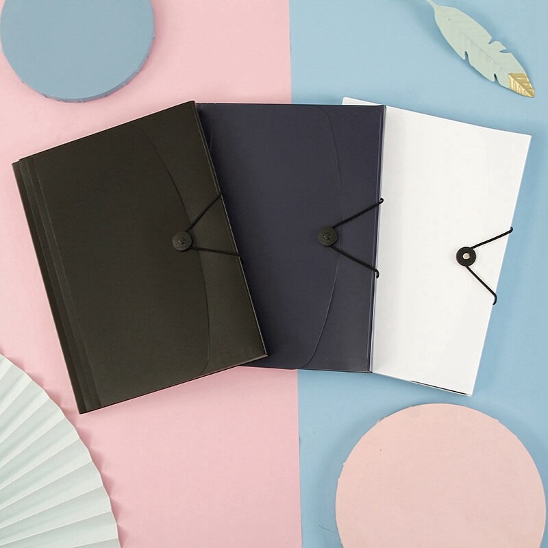 3Pc Pocket Expanding File Folder with Pockets Plastic Accordion File Organizer with Tab Stickers for Document Paperwork