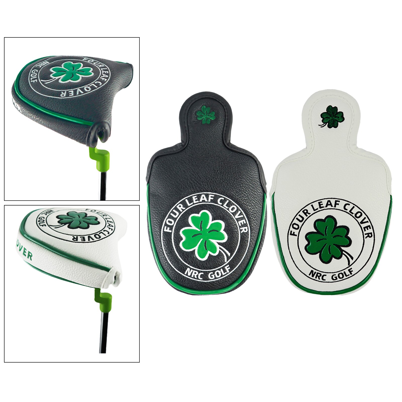 Golf Mallet Putter Cover Center Shaft Putter Head Cover with Magnet Closure