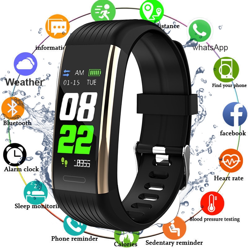 Sport Fitness Braccialetto Activity Tracker Misuratore di Pressione Sanguigna Intelligente Del Braccialetto Monitor di Frequenza Cardiaca Impermeabile Intelligente Orologio Per Android IOS