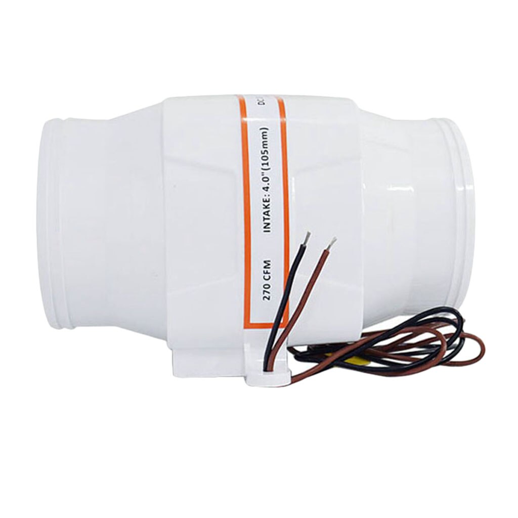 Boat 12v 270 CFM Quiet Electric in Line Bilge Blower High Air Flow - 4 inch 102mm Diameter - White