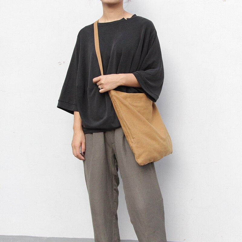 Casual Canvas Draagtas Vrouwen Leisure Stof Messenger Bag Vrouwelijke Eenvoudig Draagbare Top-Handvat Schoudertas tas