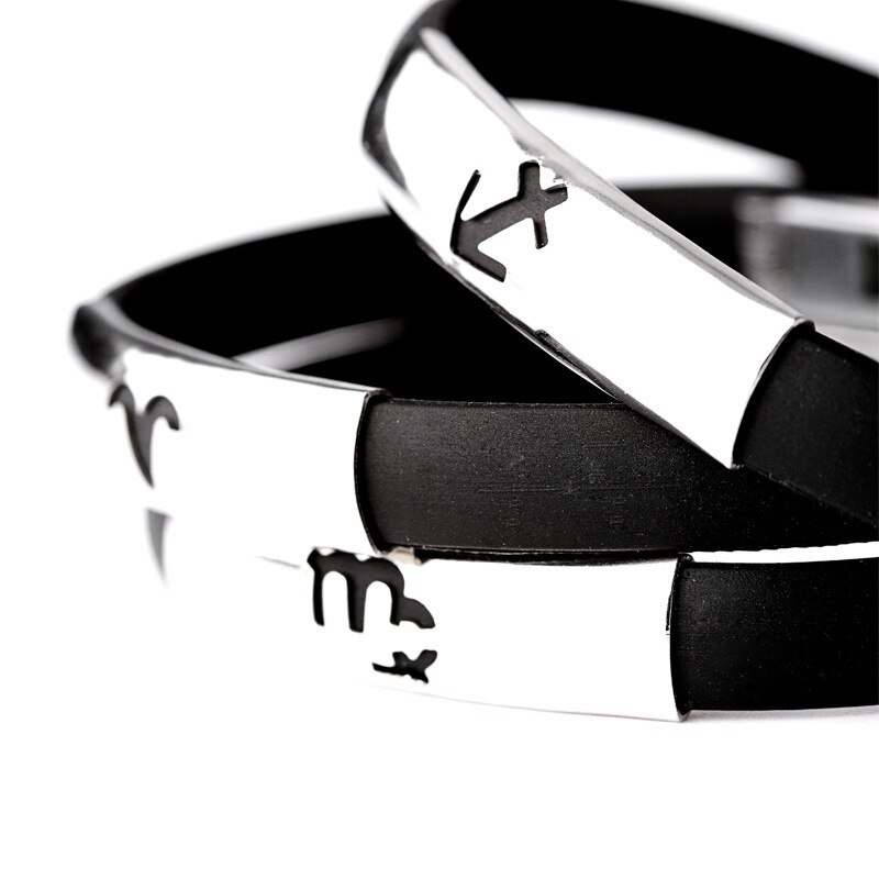 Regalo di compleanno Semplice Segni Dello Zodiaco Ariete Leo Braccialetto Costellazioni Fascino Degli Uomini Dei Braccialetti Virgo Pesci Del Pendente Donne Dropshiping