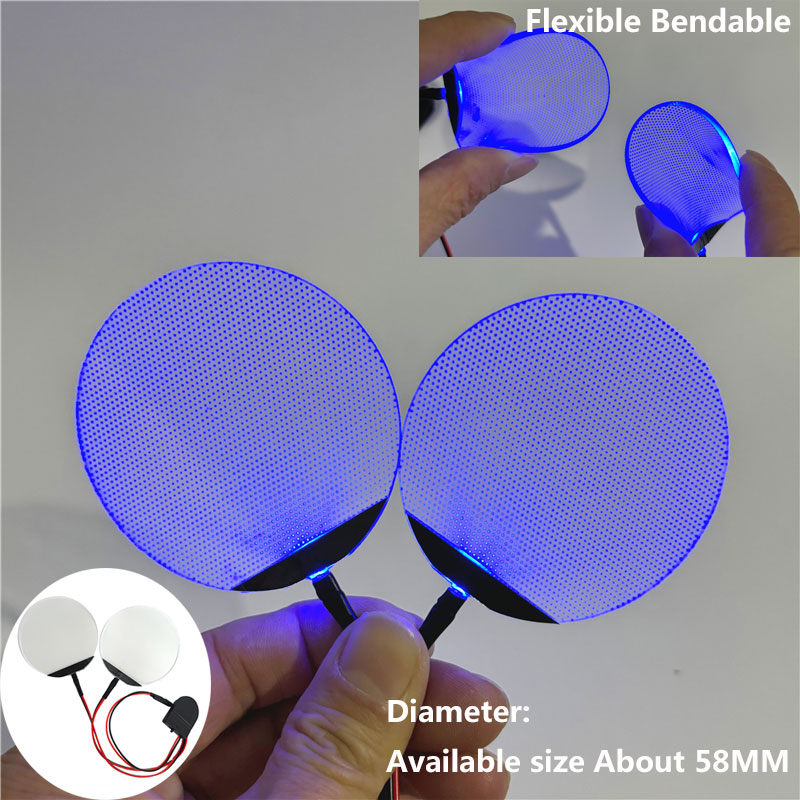 Round Flexible Bendable DIY Led Light Eyes Kits Cosplay Halloween Helmet Masks Eye Light Accessories Can Cropped CR2032: Blue
