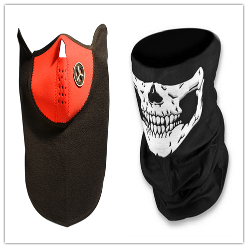 Motorrad Gesicht Maske Fahrrad Vlies Winter Hals Schutz für Kawasaki Z800 E Ausführung NINJA 250 300R Z250 Z300 VERSYS 300X: 2Stck-rot-Weiß