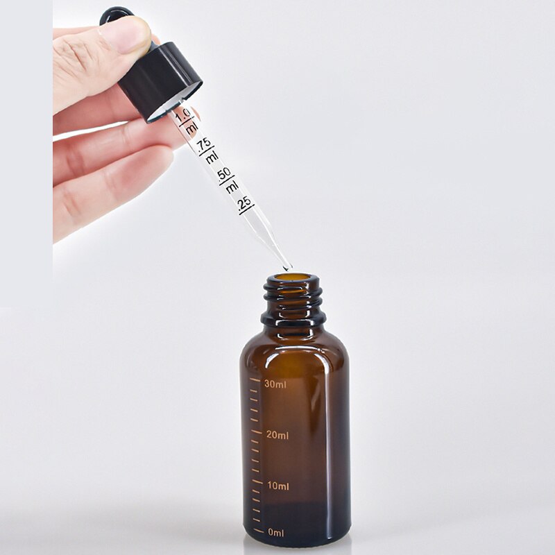 Dropper Flessen Met Schaal 5Ml-100Ml Reagens Eye Amber Glas Aromatherapie Vloeibare Pipet Fles Hervulbare Flessen reizen