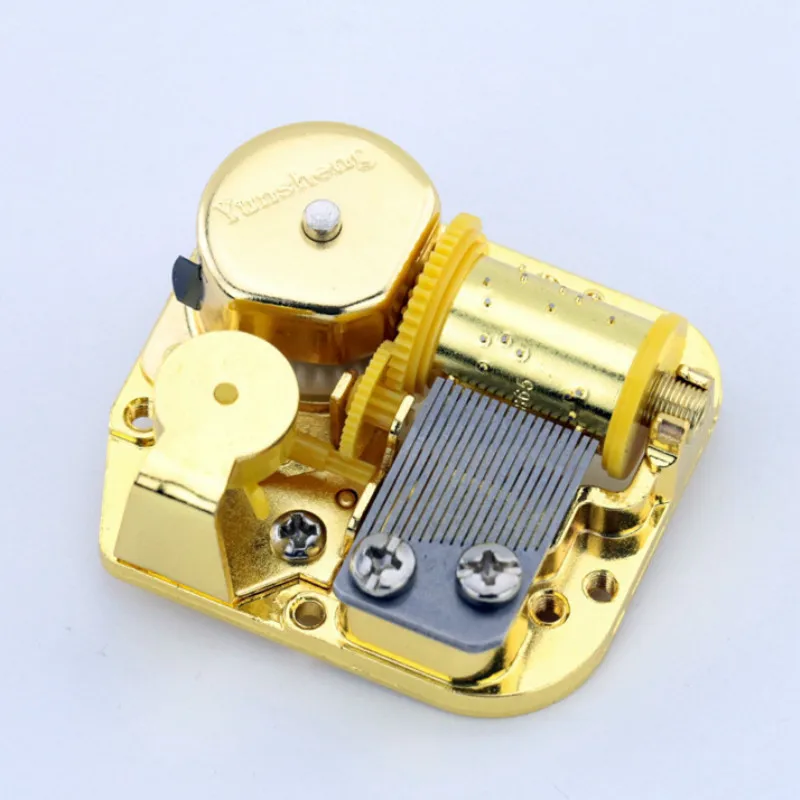 Gold-plated Music Box Yunsheng Movement 22 Kinds DIY Musical Box Accessories Birthday mini Desk Home Decor with Screws